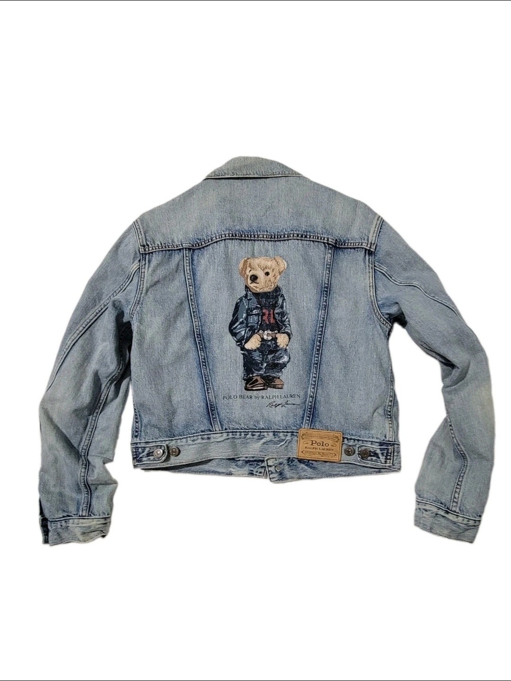 Ralph Lauren Denim Polo Teddy Bear Jacket Women's Medium - Picture 1 of 11